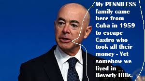 Kristi Noem is a hero! Alejandro Mayorkas – The Failed Border Fraud –  born to “Penniless” Parasites Who Mysteriously Fled to Beverly Hills Riches While Betraying America