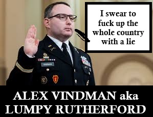 ALEX VINDMAN – THE PATIENT ZERO OF TRUMP DERANGEMENT SYNDROME